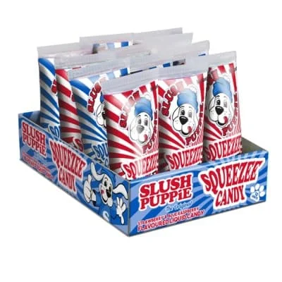 Slush Puppie S/berry & B/raspberry Squeezee Candy 12 x 60g