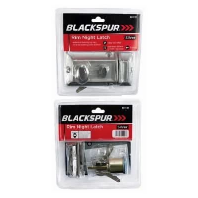 Blackspur Rim Night Latch Silver 1s