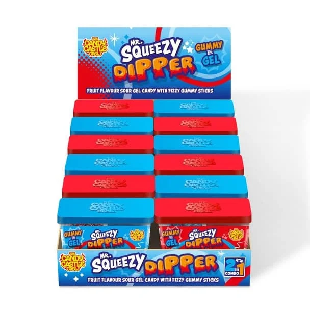 Candy Castle Mr Squeezy Dipper Gummy & Gel 12 x 85g