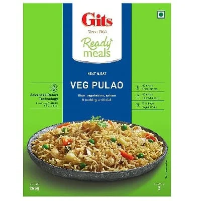 Gits Heat & Eat Veg Pulao 10 x 265g