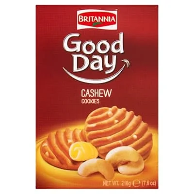 Britannia Good Day Cashew Cookies 2for2.20 12 x 216g