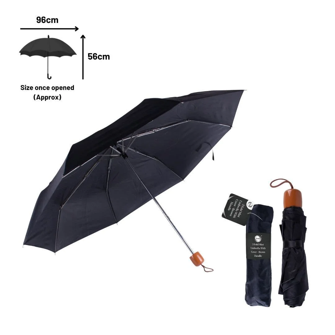 DID Ladies Umbrella Brown Handle 1s