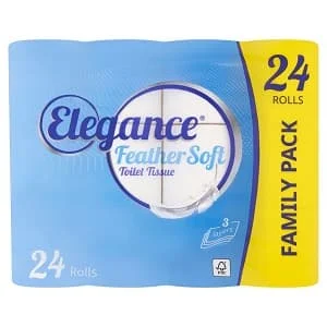 Elegance Feather Soft Toilet Rolls 24s