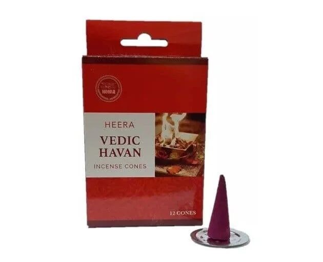 Heera Incense Cones - Vedic Havan 12 x 12s