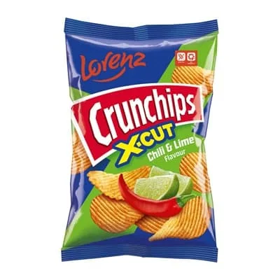 Lorenz Crunchip X-Cut Chilli & Lime 12 x 75g