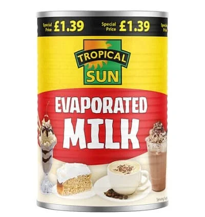 Tropical Sun Evaporated Milk 12 x 410g