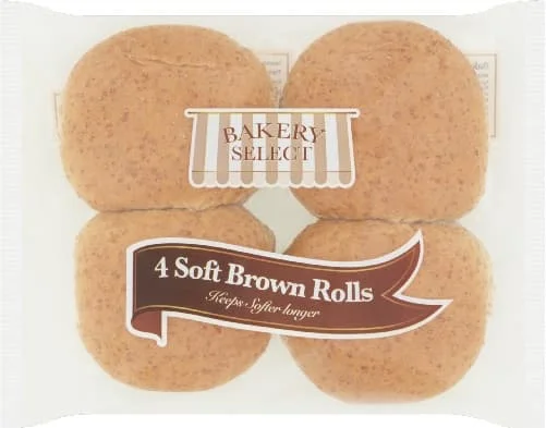 Bakery Select Soft Brown Rolls 4pk
