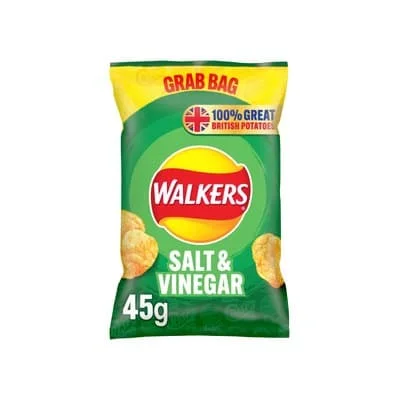 Walkers Salt & Vinegar Grabs 32 x 45g