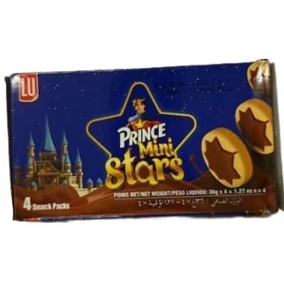 Lu Prince Mini Stars Snack Pk 36gx4pk