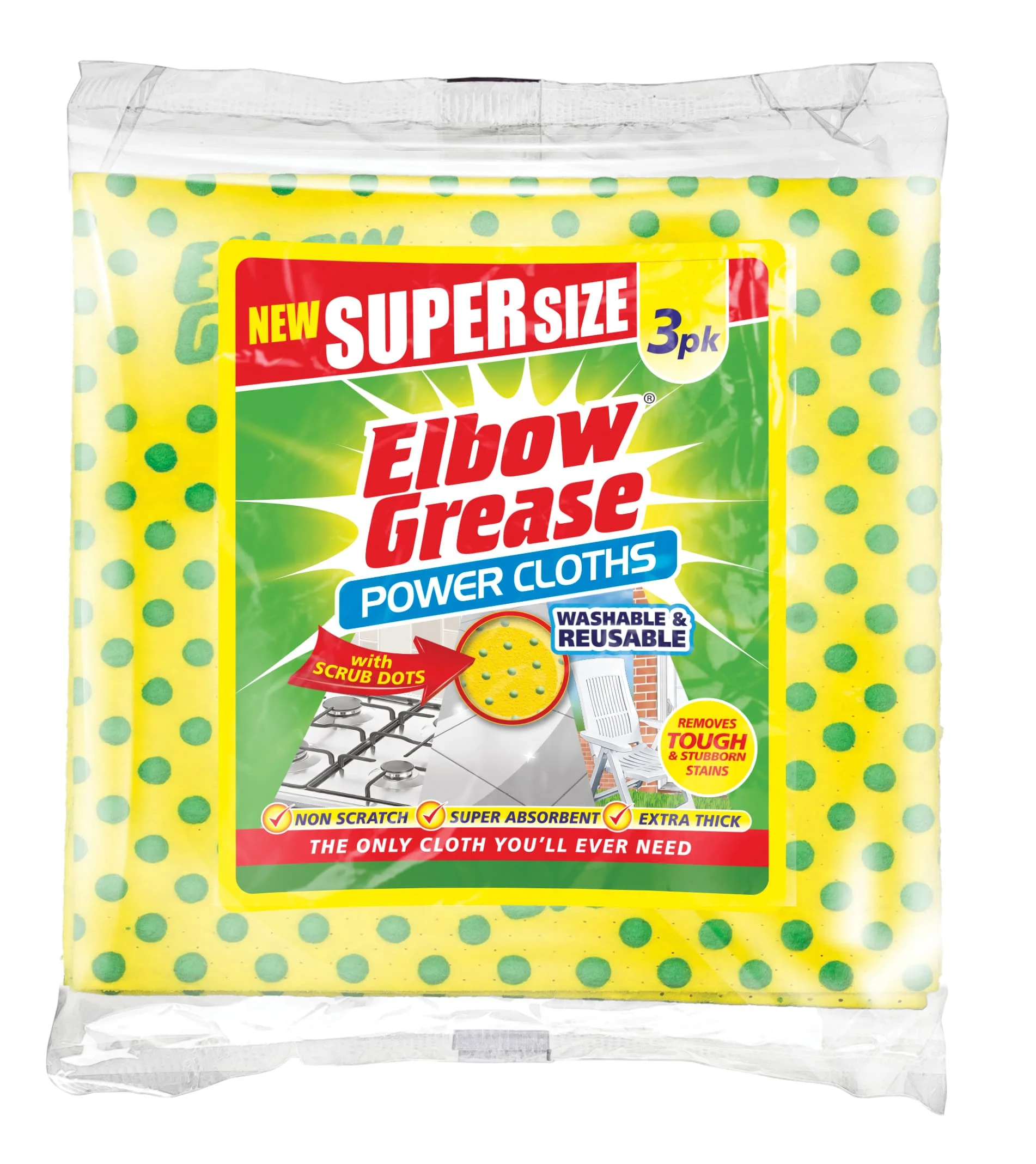 Elbow Grease Power Cloths 3PK 12 x 3s