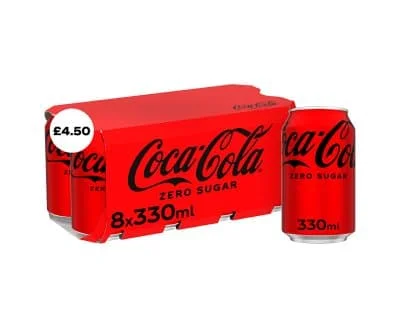 Coca Cola Zero Cans (3x8pk) (6+2)