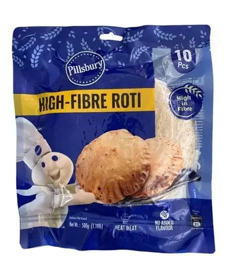 Pilsbury Roti - High Fibre (10 Chapattis) 500g