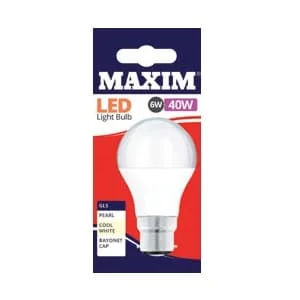 Maxim LED Light Bulb BC CW 40W 10s