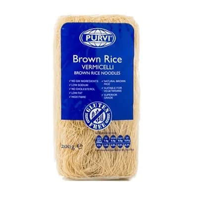 Purvi Rice Vermicelli Brown 10 x 200g