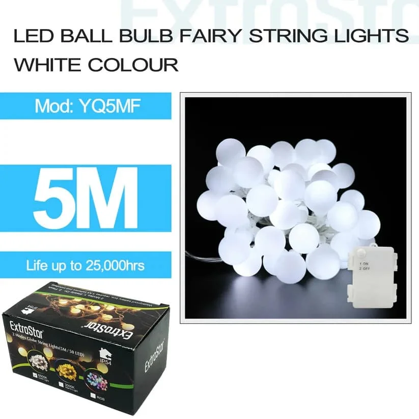 Extrastar 5M Catena Globe String Lights 5m
