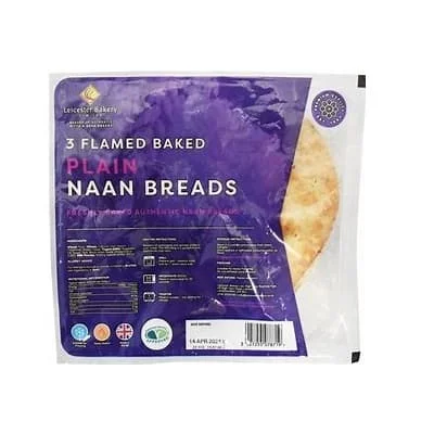 LB Flame Baked Plain Naan 3s