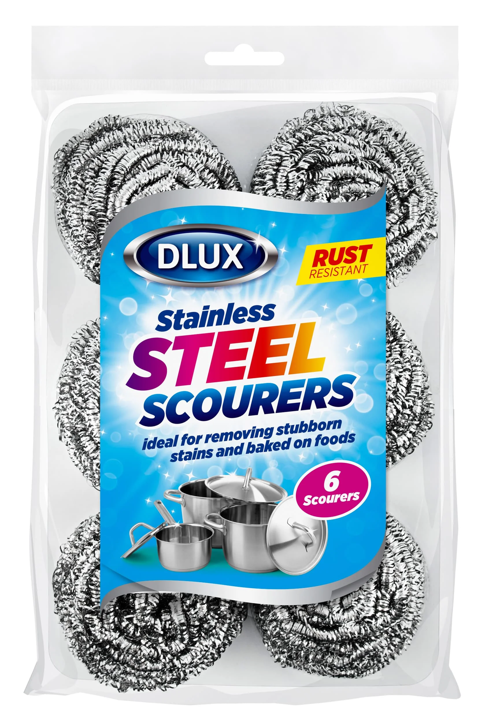 Dlux S/Steel Scourers 6s