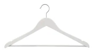 Zoom H+5 Premium White Wooden Hanger 5pcs