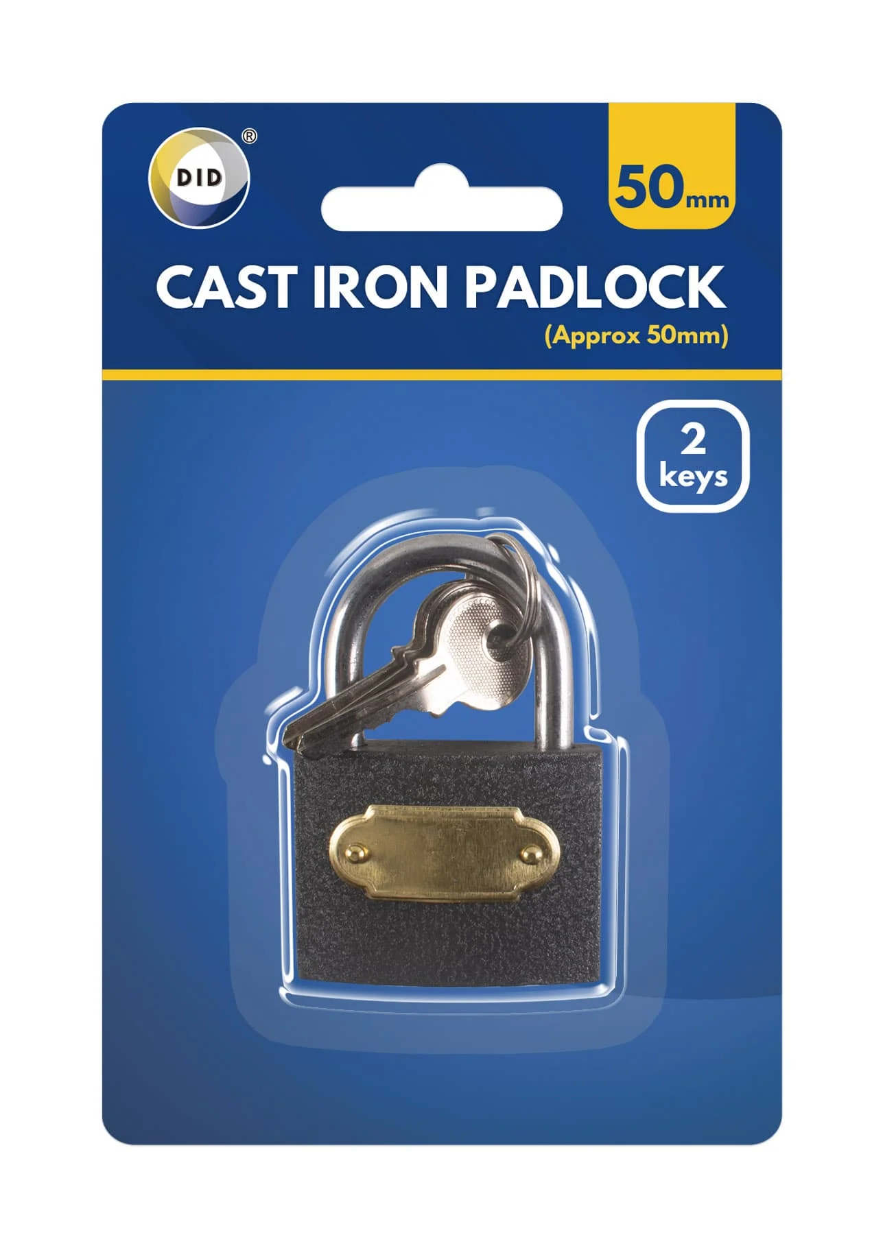 DID Cast Iron Padlock 50mm 1s
