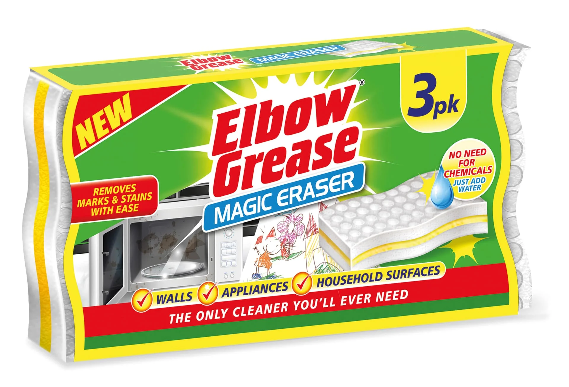 Elbow Grease Magic Eraser 3s