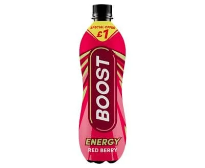 Boost Energy Btls Red Berry 12 x 500ml