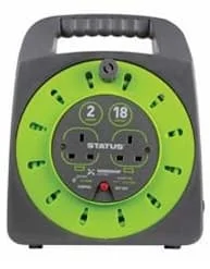 Status 18m 2Socket 13A TC H/Bag Cable Reel 1s