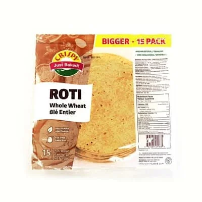 Roti Whole Wheat 2.99(15's) 750g