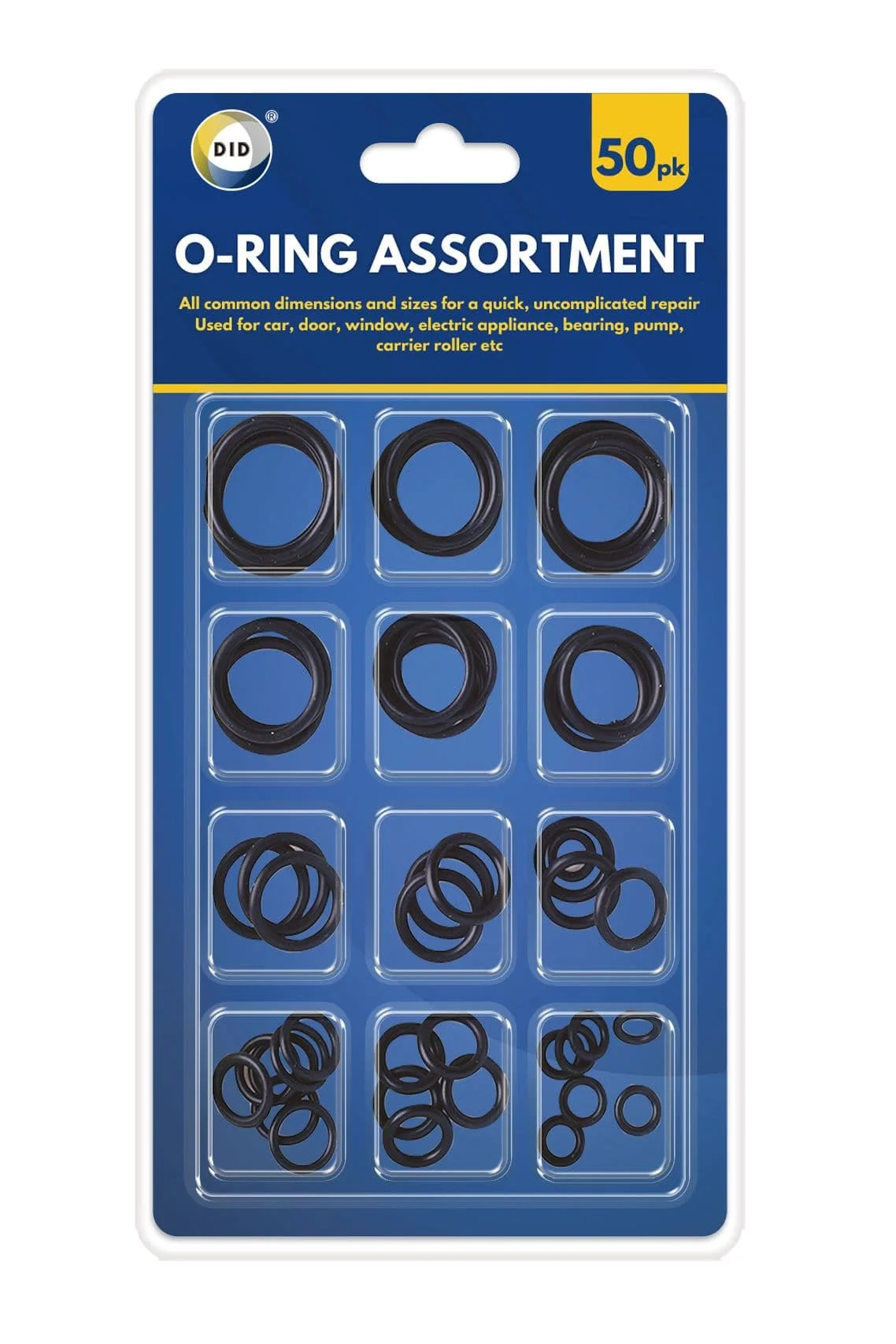Dina 50pc O-Ring Assortments 50s