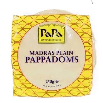 Papa Plain Papadoms 6 x 10x250g