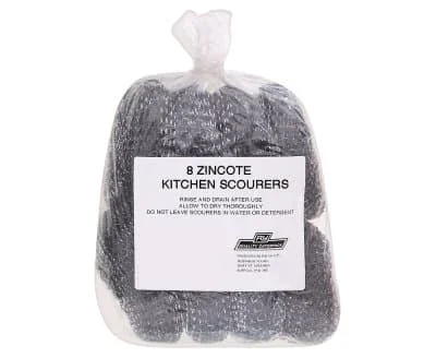 RY Zinc Kitchen Scourers 8s