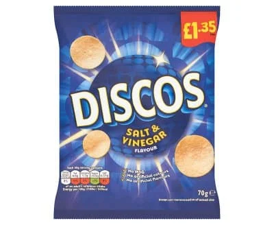 Discos Salt & Vinegar Crisps 16 x 70g