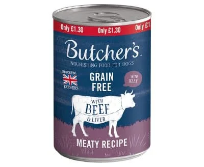 Butchers Beef & Liver Dog Food 12 x 400g