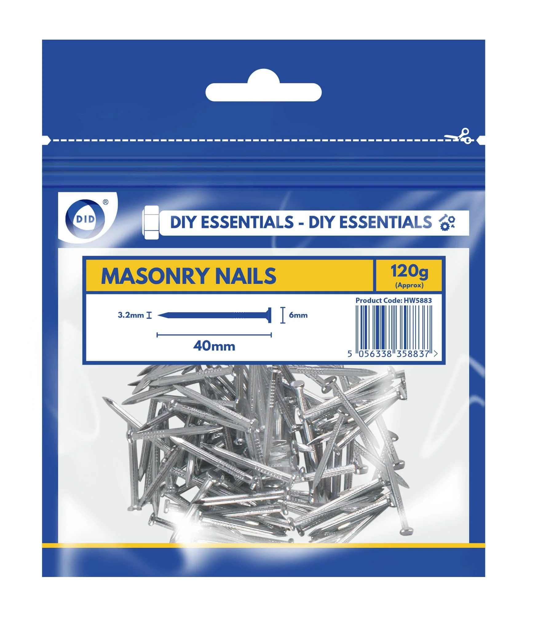DID 40mm Masonry Nails 120g