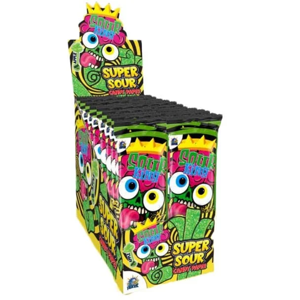 Sour King Super Sour Candy Paper - Apple 40 x 15g